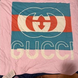 Gucci Pink and Blue Blanket